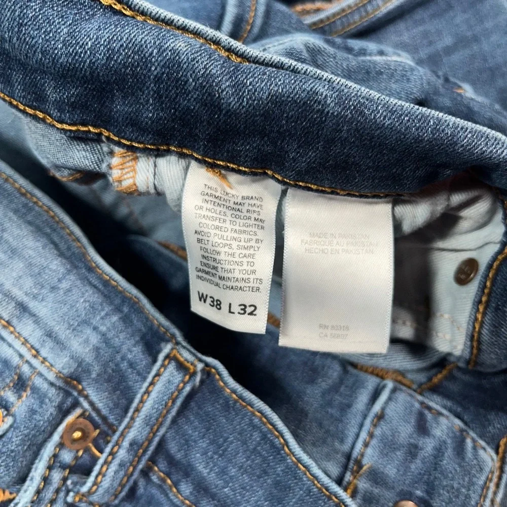 Lot of 2 Lucky Brand 412 Athletic Slim Jeans Mens 38x32 Stretch Denim Blue